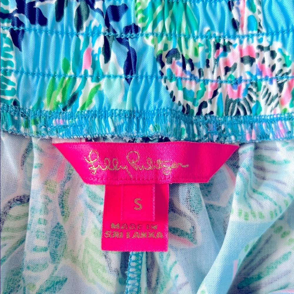 Lilly Pulitzer Blue Multi High-Waist Women’s Shorts - Picture 8 of 8